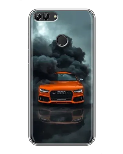 Чохол для Huawei Honor 9 Lite з картинкою «Audi у хмарах диму»