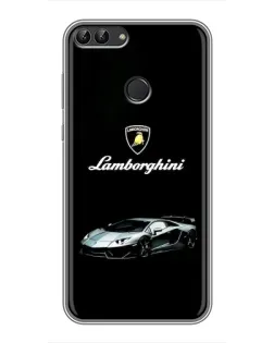 Чохол для Huawei Honor 9 Lite з картинкою «Логотип Lamborghini класика»