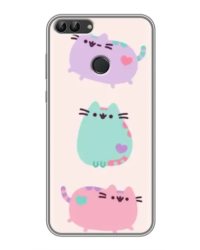 Чехол для Huawei Honor 9 Lite с картинкой «Pusheen трио» Чехол для Huawei Honor 9 Lite с картинкой «Pusheen трио»