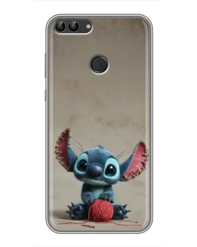 Чехол для Huawei Honor 9 Lite с картинкой «Стич на коричневом фоне»