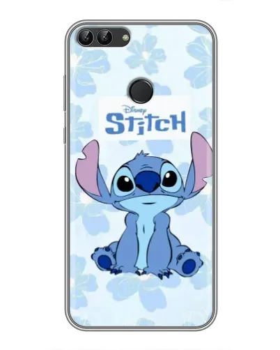 Чехол для Huawei Honor 9 Lite с картинкой «Stitch среди цветов»