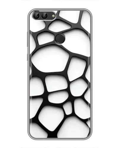 Чехол для Huawei Honor 9 Lite с картинкой «Белая объемная сетка»