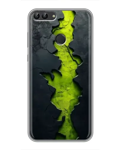 Чехол для Huawei Honor 9 Lite с картинкой «Салатовый разлом скалы»
