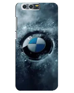 Чехол для Huawei Honor 9 (Glory 9, STF) с картинкой «Логотип BMW — лед»