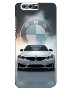 Чехол для Huawei Honor 9 (Glory 9, STF) с картинкой «BMW в белом дыму»