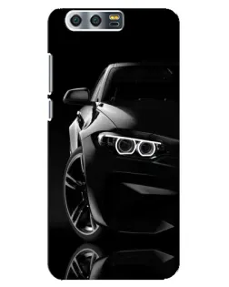 Чехол для Huawei Honor 9 (Glory 9, STF) с картинкой «Черная BMW — профиль»