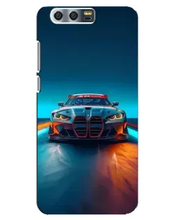 Чехол для Huawei Honor 9 (Glory 9, STF) с картинкой «BMW — огни неона»