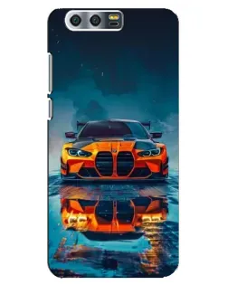 Чехол для Huawei Honor 9 (Glory 9, STF) с картинкой «BMW — золотая эмблема»