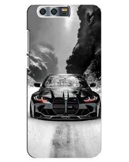 Чехол для Huawei Honor 9 (Glory 9, STF) с картинкой «BMW — акварельный дрифт»