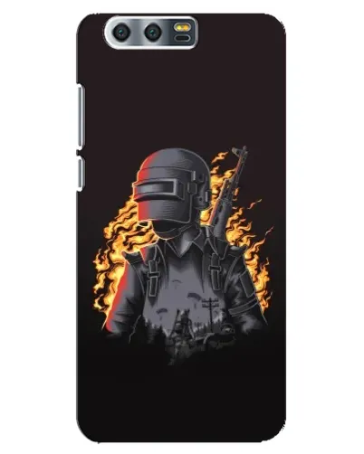 Чохол для Huawei Honor 9 (Glory 9, STF) з картинкою «PUBG — вогняний силует»