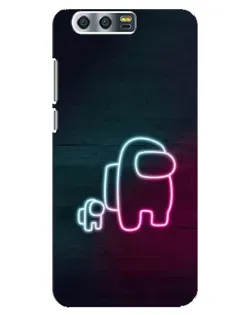 Чохол для Huawei Honor 9 (Glory 9, STF) з картинкою «Among Us неон-арт»