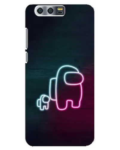 Чохол для Huawei Honor 9 (Glory 9, STF) з картинкою «Among Us неон-арт»