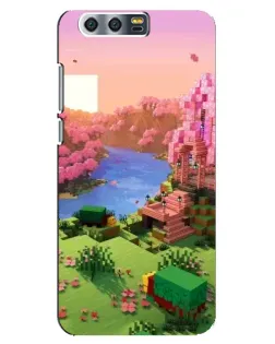 Чохол для Huawei Honor 9 (Glory 9, STF) з картинкою «Рожеве дерево Minecraft»