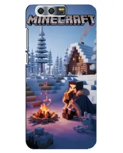 Чохол для Huawei Honor 9 (Glory 9, STF) з картинкою «Зимовий Minecraft»