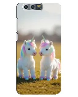 Чехол для Huawei Honor 9 (Glory 9, STF) с картинкой «Пара единорогов»