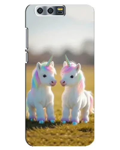 Чехол для Huawei Honor 9 (Glory 9, STF) с картинкой «Пара единорогов»