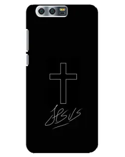 Чехол для Huawei Honor 9 (Glory 9, STF) с картинкой «Графический крест Jesus» Чехол для Huawei Honor 9 (Glory 9, STF) с картинкой «Графический крест Jesus»