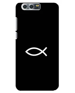 Чехол для Huawei Honor 9 (Glory 9, STF) с картинкой «Символ рыбы Jesus» Чехол для Huawei Honor 9 (Glory 9, STF) с картинкой «Символ рыбы Jesus»