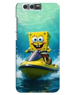 Чохол для Huawei Honor 9 (Glory 9, STF) з картинкою «Спанч Боб на гідроциклі»