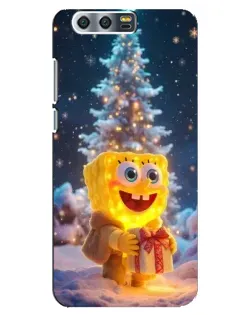 Чохол для Huawei Honor 9 (Glory 9, STF) з картинкою «Різдвяний Спанч Боб»