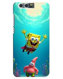 Чехол для Huawei Honor 9 (Glory 9, STF) с картинкой «Спанч Боб под водой»