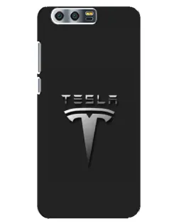 Чохол для Huawei Honor 9 (Glory 9, STF) з картинкою «Сталевий логотип Tesla»