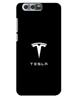 Чохол для Huawei Honor 9 (Glory 9, STF) з картинкою «Tesla White Logo»