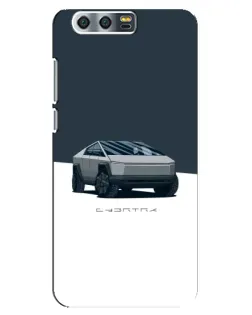 Чохол для Huawei Honor 9 (Glory 9, STF) з картинкою «Сріблястий Cybertruck Tesla»