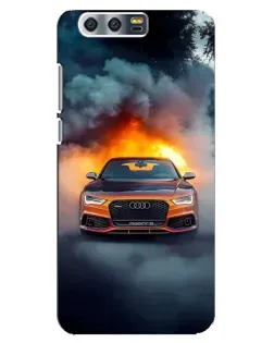 Чохол для Huawei Honor 9 (Glory 9, STF) з картинкою «Audi у вогняному диму»