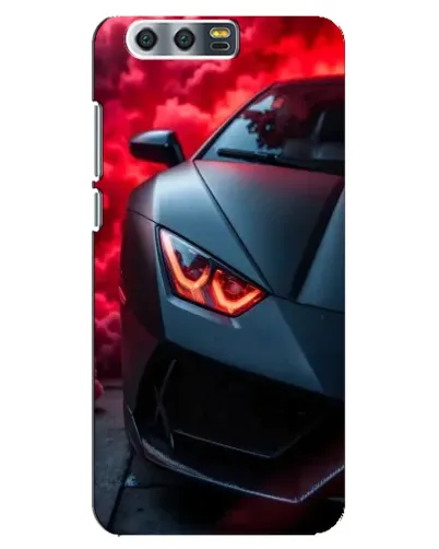 Чехол для Huawei Honor 9 (Glory 9, STF) с картинкой «Lamborghini красное сияние»