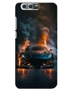 Чехол для Huawei Honor 9 (Glory 9, STF) с картинкой «Lamborghini дымная эстетика»