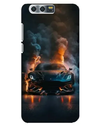 Чехол для Huawei Honor 9 (Glory 9, STF) с картинкой «Lamborghini дымная эстетика»