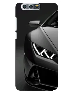 Чехол для Huawei Honor 9 (Glory 9, STF) с картинкой «Lamborghini фары детализация»