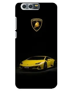 Чехол для Huawei Honor 9 (Glory 9, STF) с картинкой «Lamborghini желтый акцент»