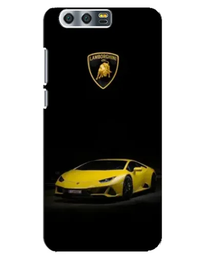 Чехол для Huawei Honor 9 (Glory 9, STF) с картинкой «Lamborghini желтый акцент»