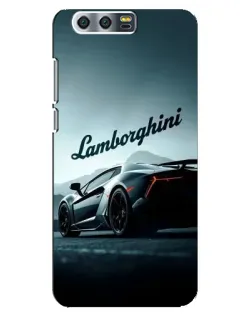 Чехол для Huawei Honor 9 (Glory 9, STF) с картинкой «Классическая надпись Lamborghini»