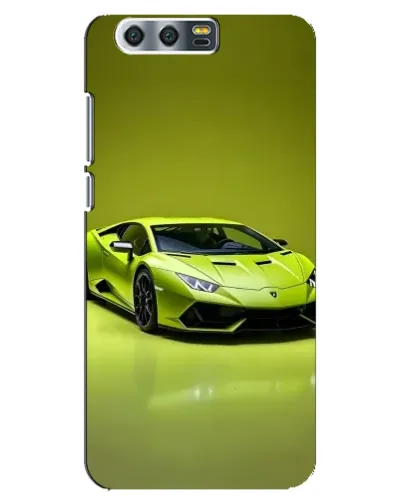Чехол для Huawei Honor 9 (Glory 9, STF) с картинкой «Салатовый Lamborghini Huracan»