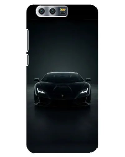 Чехол для Huawei Honor 9 (Glory 9, STF) с картинкой «Черный Lamborghini Aventador»