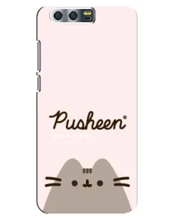 Чохол для Huawei Honor 9 (Glory 9, STF) з картинкою «Pusheen логотип»