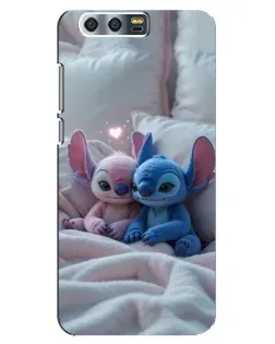Чехол для Huawei Honor 9 (Glory 9, STF) с картинкой «Плюшевые Стич Ангел»