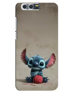 Чехол для Huawei Honor 9 (Glory 9, STF) с картинкой «Стич на коричневом фоне»
