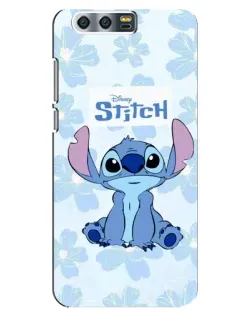 Чехол для Huawei Honor 9 (Glory 9, STF) с картинкой «Stitch среди цветов»