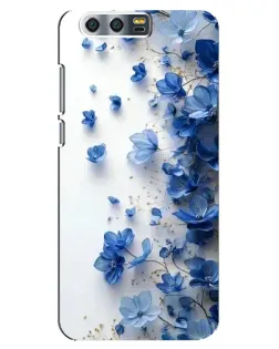 Чохол для Huawei Honor 9 (Glory 9, STF) з картинкою «Блакитний квітковий каскад»