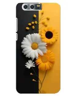 Чохол для Huawei Honor 9 (Glory 9, STF) з картинкою «Соняшник та ромашка»