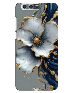 Чохол для Huawei Honor 9 (Glory 9, STF) з картинкою «Біла квітка та золотий флюїд»