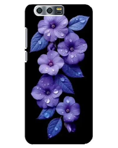 Чохол для Huawei Honor 9 (Glory 9, STF) з картинкою «Фіолетові квіти з росою»