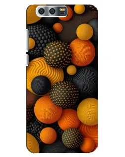 Чохол для Huawei Honor 9 (Glory 9, STF) з картинкою «Об'ємні помаранчеві сфери»