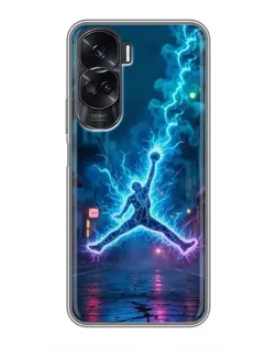 Чехол для Huawei Honor 90 Lite с картинкой «Jordan Gold Jumpman»