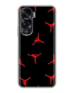 Чехол для Huawei Honor 90 Lite с картинкой «Jordan Red Pattern»