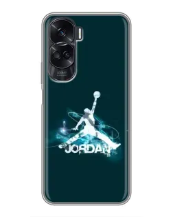 Чехол для Huawei Honor 90 Lite с картинкой «Jordan Blue Fire»